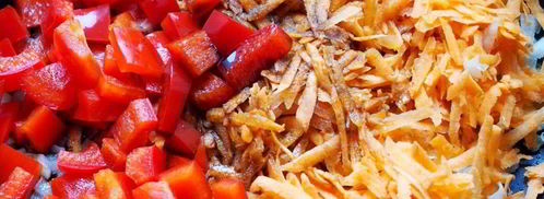 гречка с грибами и овощами в духовке. Шаг 5