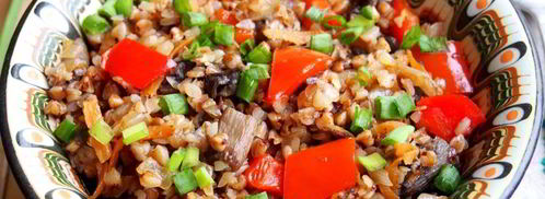 гречка с грибами и овощами в духовке. Шаг 10