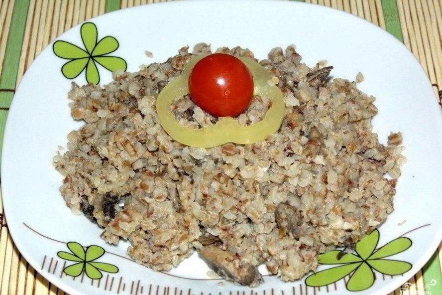 Рецепт гречки с грибами и сметаной