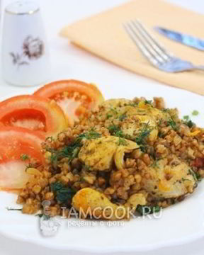 Гречка с куриным филе в мультиварке