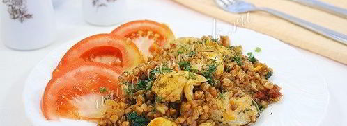 гречка с куриным филе в мультиварке. Шаг 9