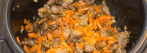 гречка с мясом и морковью в мультиварке. Шаг 13