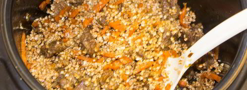 гречка с мясом и морковью в мультиварке. Шаг 14