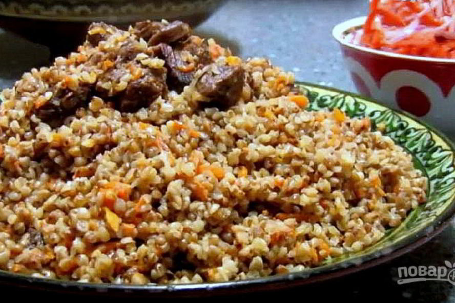 Рецепт гречки с мясом в казане