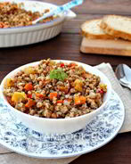 Гречка с овощами в духовке