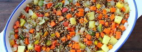 гречка с овощами в духовке. Шаг 9