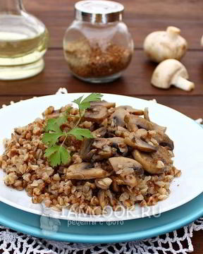 Гречка с шампиньонами в мультиварке