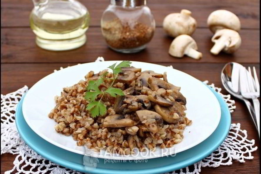 Рецепт гречки с шампиньонами в мультиварке