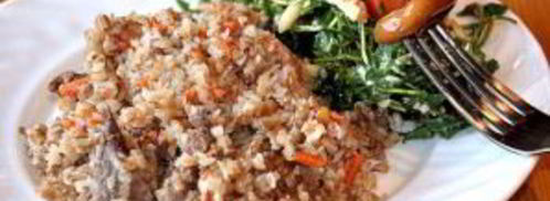 гречка с тушенкой и грибами. Шаг 4