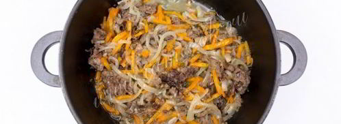 гречневая каша с тушенкой. Шаг 6