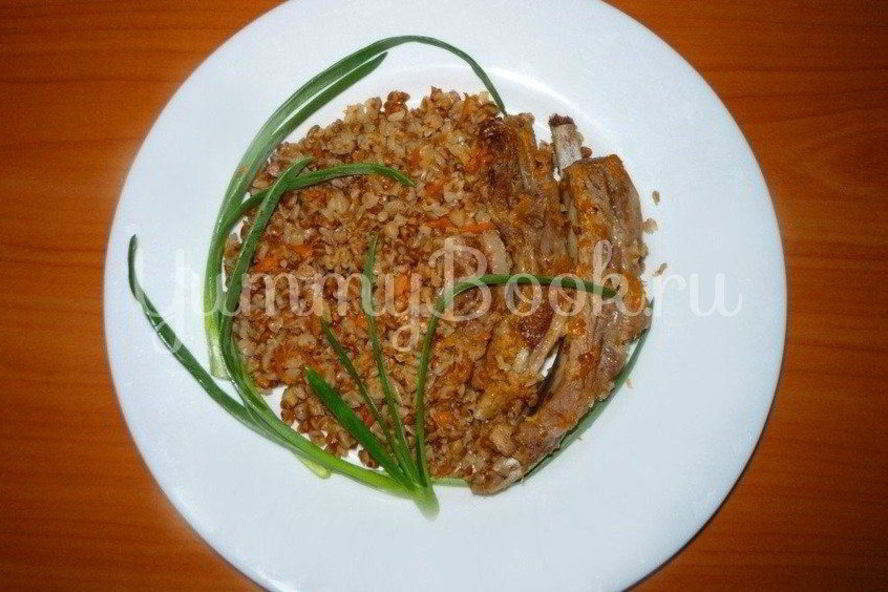 Рецепт гречневой каши со свиными ребрышками из мультиварки