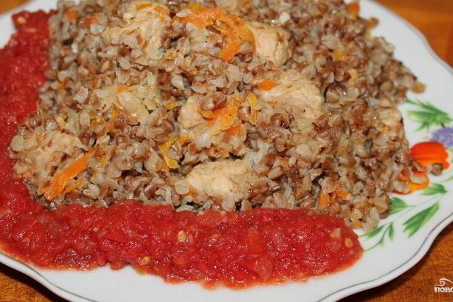 Рецепт каши гречневой со свининого