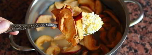 каша дружба с сушеными яблоками и изюмом. Шаг 5