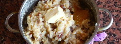 каша дружба с сушеными яблоками и изюмом. Шаг 12