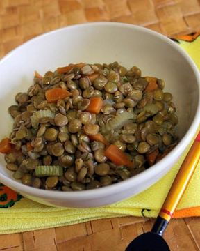 Каша из зеленой чечевицы