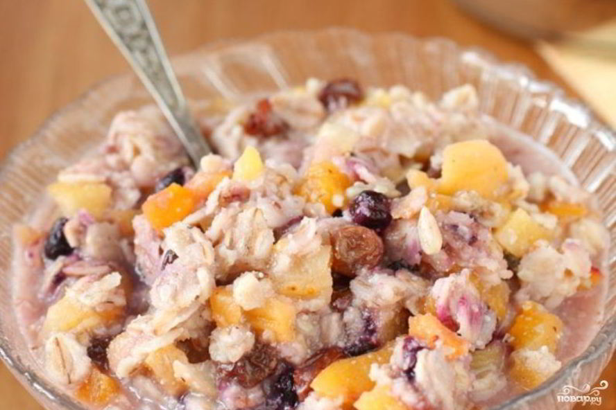 Рецепт каши на воде с сухофруктами