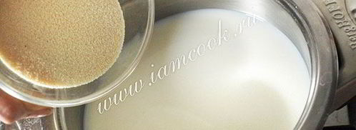 манная каша на молоке. Шаг 3