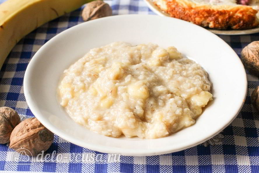 Рецепт овсяной каши с бананом