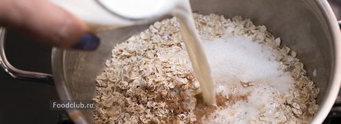 овсяная каша с яблоками и корицей. Шаг 3