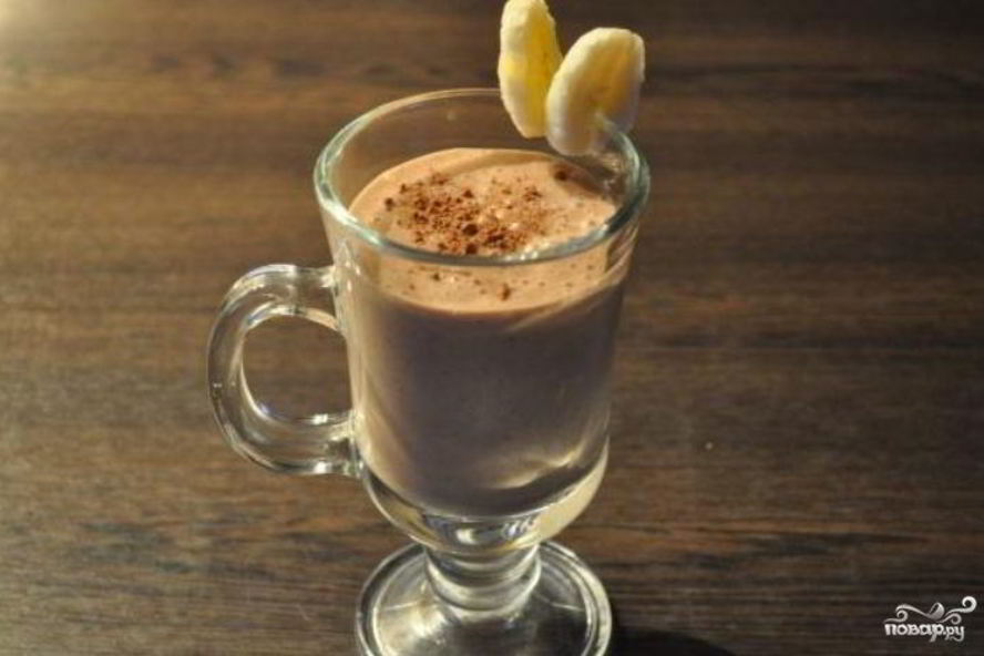 Рецепт бананова-шоколадного коктейля