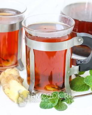 Чай с имбирем и корицей