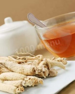 Черный чай с женьшенем