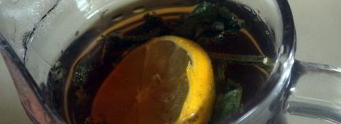 холодный чай с мятой, имбирем и лимоном. Шаг 2