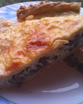 Киш с шампиньонами