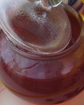 Клюквенный чай на травяном настое