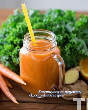 Детокс-коктейль из моркови, имбиря и цитрусовых