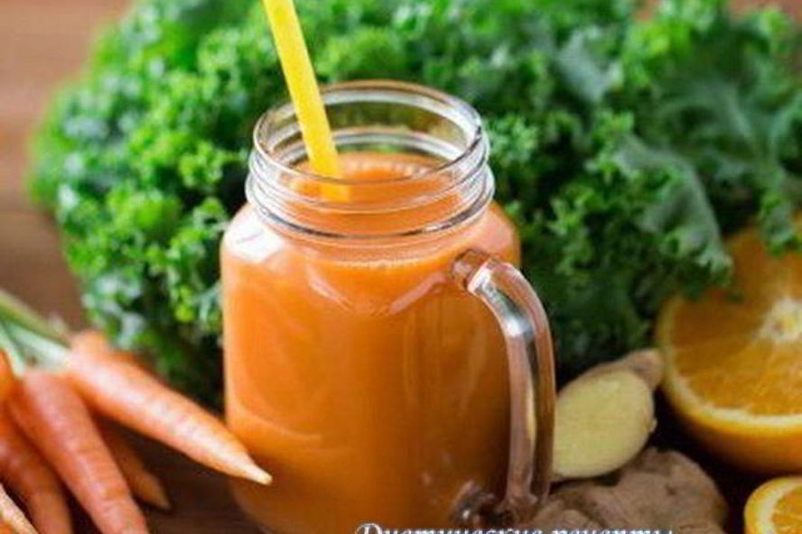 Рецепт детокс-коктейль из моркови, имбиря и цитрусовых