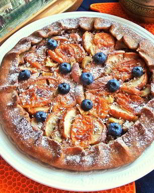 Галета по-летнему на кофейном тесте