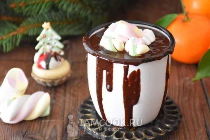 Рецепт горячего шоколада с кофе