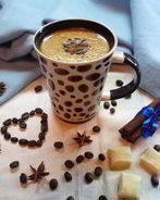 Кофе с белым шоколадом и корицей