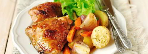 курица в кофейной глазури, запеченная с овощами. Шаг 5