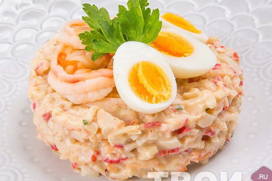 Рецепт коктейля из креветок и крабовых палочек