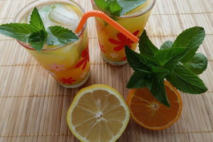Рецепт мятна-цитрусового напиток освежающий