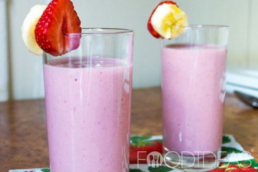 Рецепт клубнично-бананового смузи