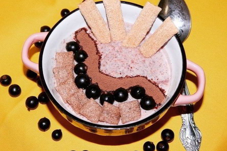 Рецепт малинового смузи-боул