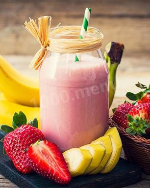 Смузи клубника банан
