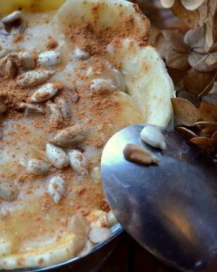 Смузи с бананом и хурмой