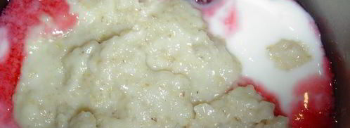 вишневый смузи с йогуртом и овсяными хлопьями. Шаг 3