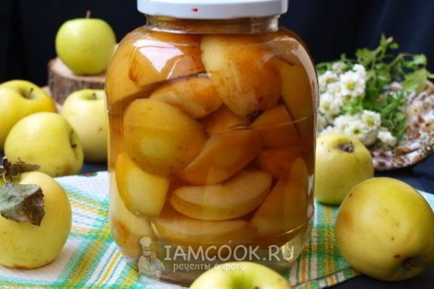 Рецепт яблок в сиропе на зиму