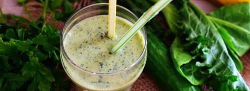 зеленый коктейль на греческом йогурте. Шаг 15