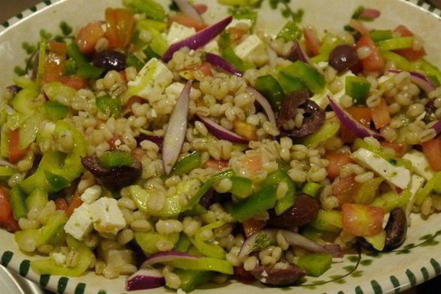 Рецепт греческого салата с перловкой