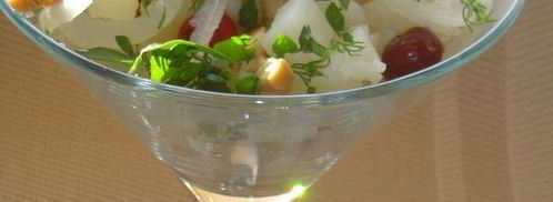 картофельный салат с грибами и клюквой. Шаг 6