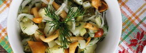 картофельный салат с грибами и маринованным луком. Шаг 5