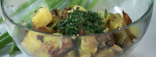 картофельный салат с лимонно-горчичной заправкой. Шаг 3