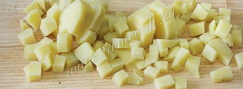 картофельный салат с маринованными грибами. Шаг 3