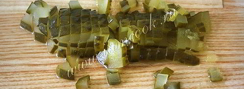 картофельный салат с маринованными грибами. Шаг 5